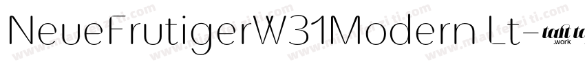 NeueFrutigerW31Modern Lt字体转换